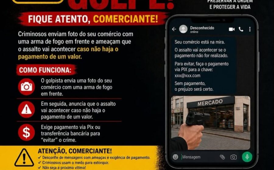 Policial Militar orienta comerciante sobre golpe do Pix com ameaças de morte em Volta Redonda