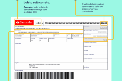 Boleto falso na tela do celular com alerta de fraude bancária e responsabilidade do banco