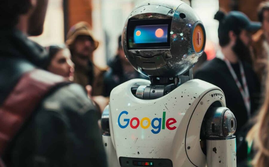 Cientistas europeus pesquisando com modelos de IA avançados do Google AlphaFold 3 e WeatherNext