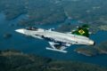 Caça Gripen E brasileiro decola em seu voo inaugural na base de Gavião Peixoto, São Paulo