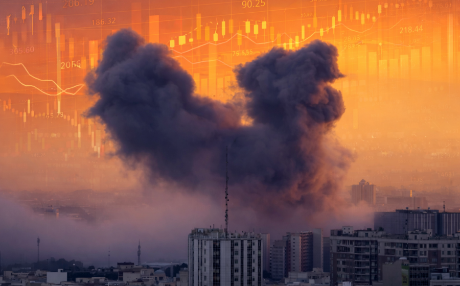 Gráfico mostra queda de emissões de CO2 em 2026 com ícones de petróleo, gás e carvão