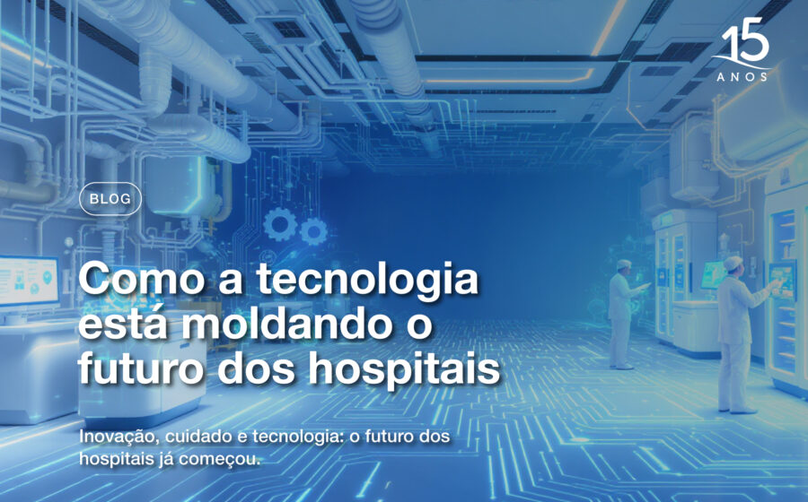 Equipe da healthtech Matria em escritório com dashboards de IA para gestão hospitalar