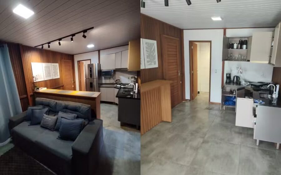 Casa vazia após hóspede roubar móveis e eletrodomésticos em Balneário Rincão