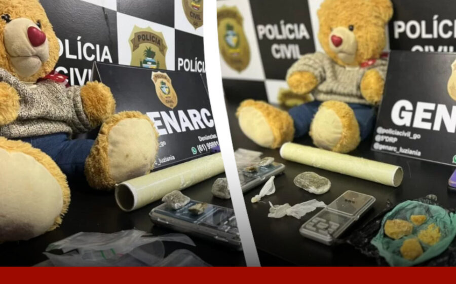 Foto de rua siberiana em Magdagachi com urso-pardo gerado por IA inserido digitalmente