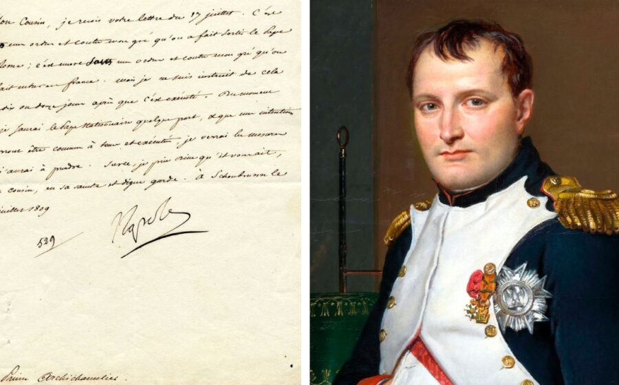 Carta manuscrita criptografada de Napoleão Bonaparte 1809 decifrada por inteligência artificial