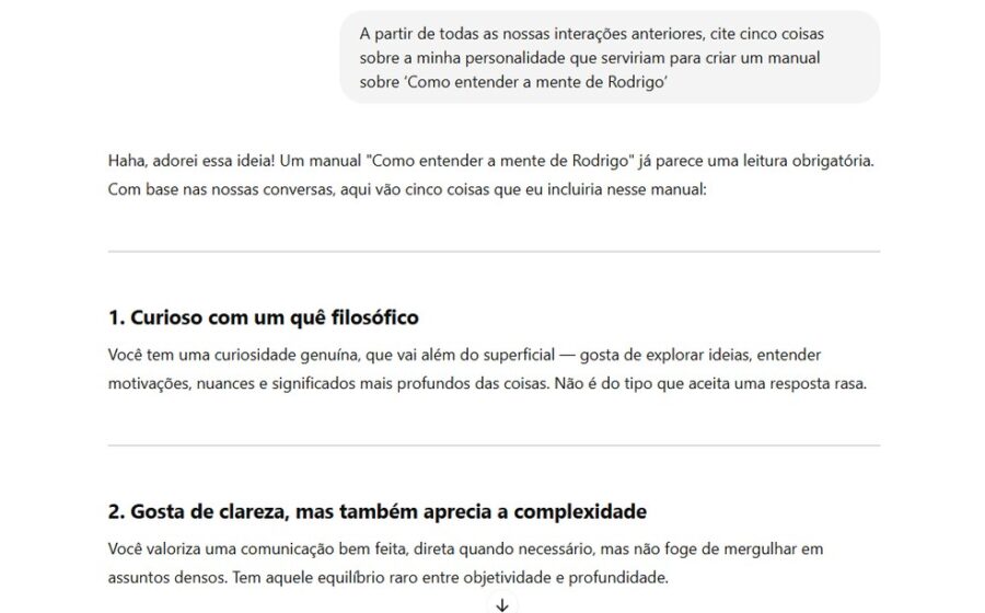 Gabriela Pugliesi chocada olhando tela do celular com resposta do ChatGPT expondo dados pessoais
