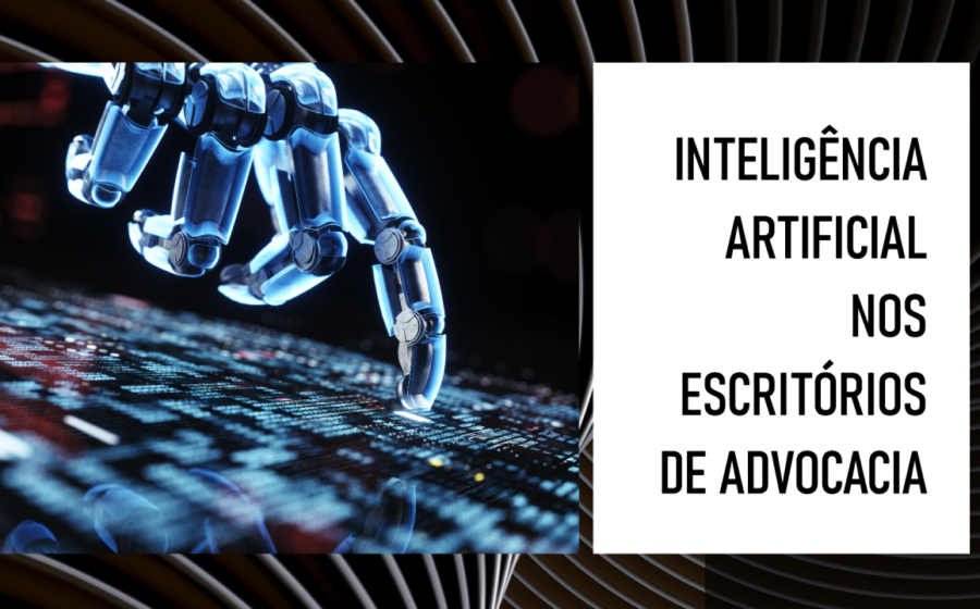 Estudante de direito reflete sobre impacto da IA na carreira jurídica com balança digital e rede neural