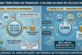 Ilustração de armadilha fiscal com símbolos IBS, CBS e ICMS representando risco de bitributação