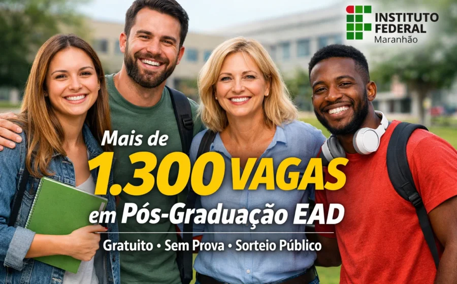 Estudantes diversos no campus do IFCE com texto 4.291 vagas grátis 2027 sem prova