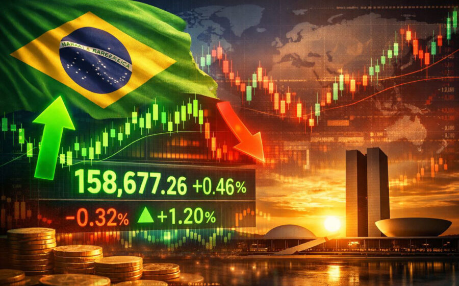 Gráfico mostra queda do Ibovespa Futuro 0,5% com WEG e cenário eleitoral pressionando