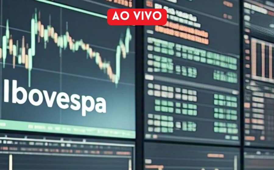 Gráfico do Ibovespa mostrando alta histórica acima de 206 mil pontos com valorização semanal de 6%