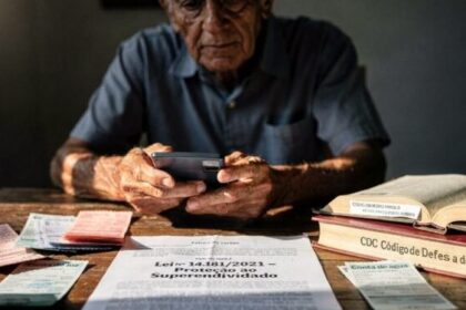 Idosos em fila para votar em seção eleitoral, representando comparecimento recorde de 70+ nas eleições 2026