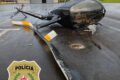 Helicóptero da Polícia Militar sobrevoa campus Pampulha da UFMG durante operação noturna