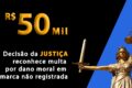 Gavel da Justiça do Trabalho sobre logotipo da Meta com símbolo de multa de R$ 50 milhões por posts políticos