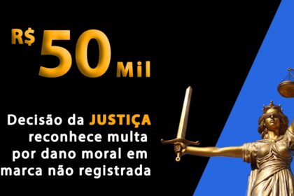Gavel da Justiça do Trabalho sobre logotipo da Meta com símbolo de multa de R$ 50 milhões por posts políticos