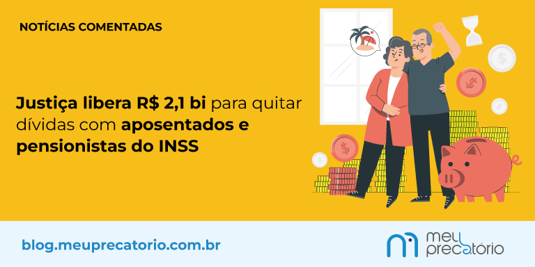 Idoso segurando carteira com dinheiro e calendário de novembro em destaque, representando liberação de RPVs do INSS