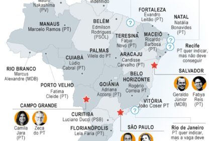 Logotipo do app Keeta sobre mapa do Brasil destacando cidades do interior e capitais