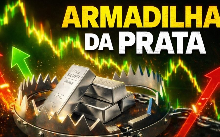 Fábrica da Klabin com gráfico de queda de lucro e símbolos de câmbio