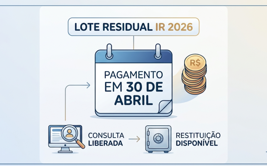 Calendário marcando 30 de outubro com símbolo de restituição do Imposto de Renda e valor R$ 531 milhões