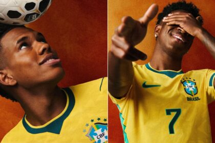 Funcionários de mercado em Capinópolis vestindo camisa da seleção brasileira impostas pelo patrão