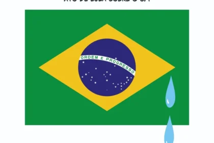 Mapa do Brasil rachado ao meio simbolizando polarização política extrema e divisão social após eleições