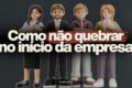 Logotipo da Microsoft sobre fundo de escritório corporativo com silhuetas de funcionários representando demissões em massa