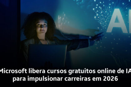 Professores em sala de aula usando Microsoft Copilot para capacitação em IA gratuita