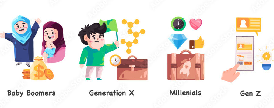 Millennials celebrando conquistas financeiras com gráficos de crescimento ao fundo