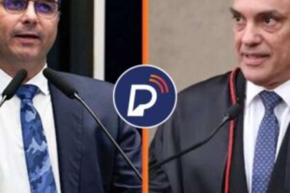 Ministro Alexandre de Moraes do STF em sessão de julgamento