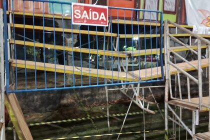 Arquibancadas do estádio da Aldeia Porto Lindo em Japorã (MS), local onde corpo de Damácio Moraes foi encontrado