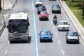Faixa Azul exclusiva para ônibus na avenida Fernandes Lima em Maceió com sinalização de trânsito