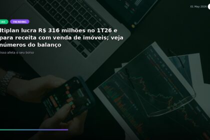 Logotipo da Multiplan sobre fundo de gráfico financeiro ascendente simbolizando lucro recorde de R$ 383 milhões no 3º trimestre