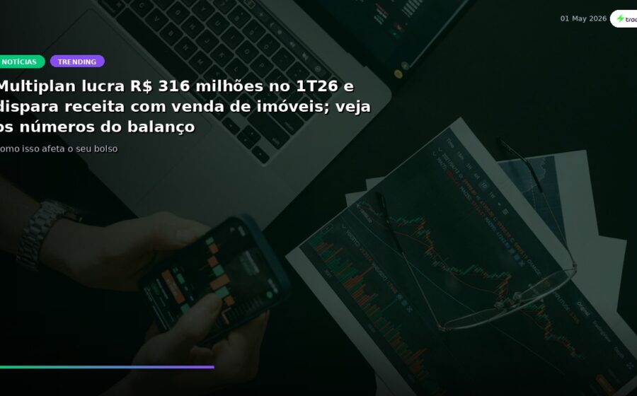 Logotipo da Multiplan sobre fundo de gráfico financeiro ascendente simbolizando lucro recorde de R$ 383 milhões no 3º trimestre