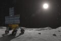 Robôs lunares da NASA para missão Artemis em superfície lunar simulada