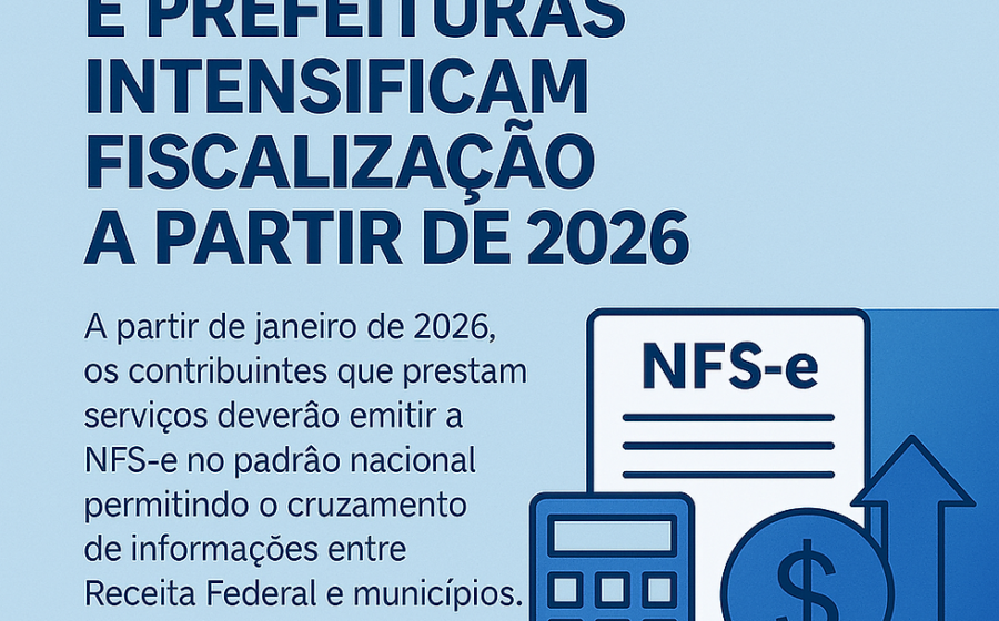 Tela de sistema NFS-e com destaque para ambiente de testes 2026 e Nota Técnica 009