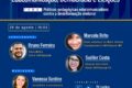 Alerta vermelho "Fake News" sobre fundo de urna eletrônica brasileira com lupa de verificação