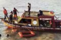 Resgate de náufragos com coletes salva-vidas na Baía do Marajó, Barcarena, Pará