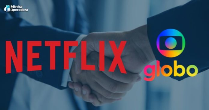 Logos Netflix e Globo lado a lado representando parceria de streaming no Brasil