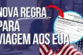 Passageiro assinando declaração de Ebola para embarque aos EUA conforme nova regra do CDC