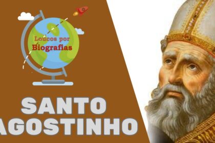 Mapa do Brasil rachado ao meio simbolizando divisão política extrema com silhueta de Santo Agostinho ao fundo