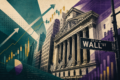 Logotipo da Anthropic com gráfico de crescimento exponencial e símbolos de dólar representando IPO recorde