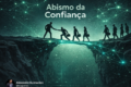 Gráfico de queda das ações Big Tech com ícones de IA e dinheiro