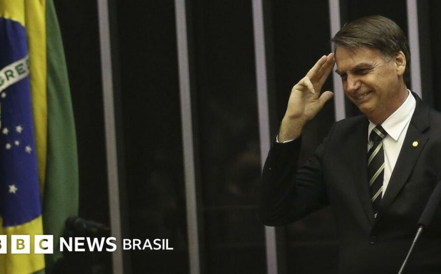 Abismo político no Brasil: faixa presidencial rasgada sobre fundo escuro simbolizando crise de legitimidade 2027