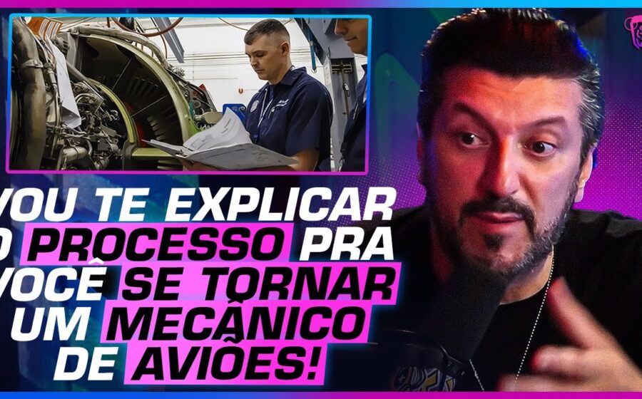 Lito Sousa em hangar de aviação, mecânico e youtuber brasileiro, legado aviação