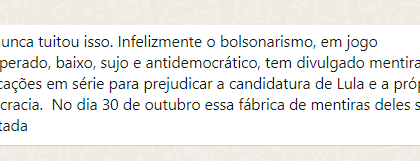 Ilustração de smartphone exibindo manchete falsa sobre Lula e roubo de celular, com ícones de compartilhamento viral