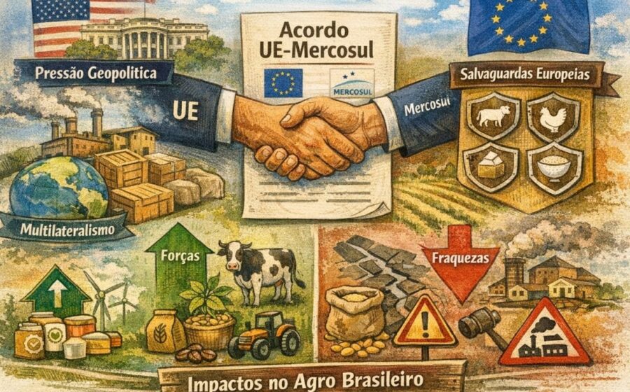 Charge de Cláudio de Oliveira: Flávio Bolsonaro, Marco Rubio e Trump à mesa, ironizando geopolítica Brasil-EUA