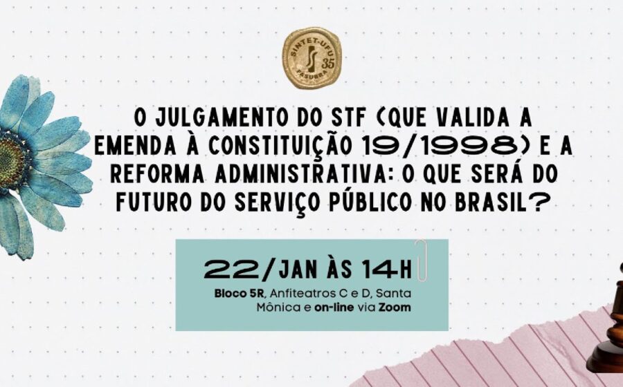 Ilustração de balança com servidor humano de um lado e robô de IA do outro, simbolizando disputa sobre futuro do serviço público brasileiro