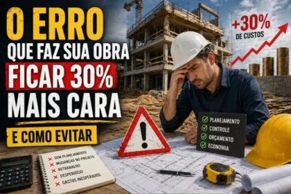Guindaste inadequado em canteiro de obras gerando custos ocultos e atrasos