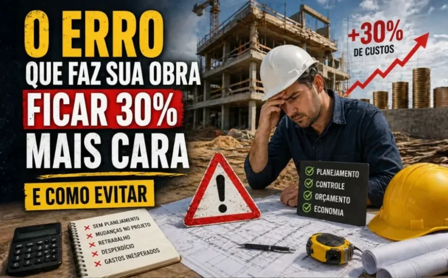 Guindaste inadequado em canteiro de obras gerando custos ocultos e atrasos