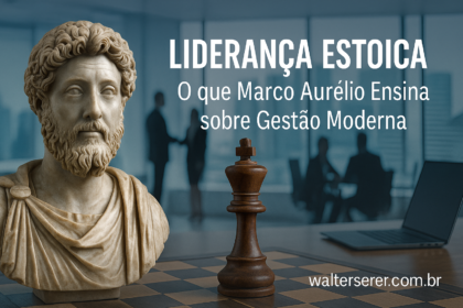 Ruínas romanas ao amanhecer simbolizando queda de impérios e lições de liderança em crises
